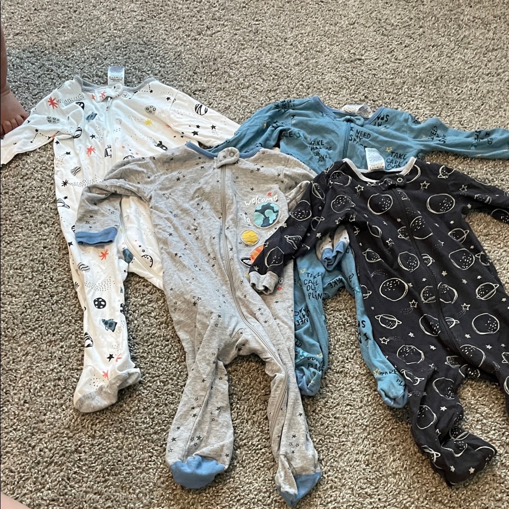 Space-Themed Baby Footies- 4